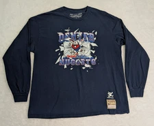 Mitchell & Ness Hardwood Classics Denver Nuggets Shirt Men's Sz XL Blue LS Miner