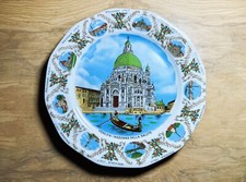 VTG VENEZIA MADONNA DELLA SALUTE ITALIA VENEZIA PIATTO SOUVENIR DA COLLEZIONE 9,5"