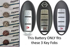 Remote Key Fob Replacement Battery for NISSAN Smart Key - Energizer CR2032  5 Pk