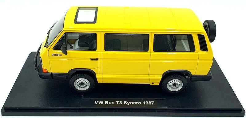 KK Scale 1/18 Scale Diecast KKDC180961 - VW Bus T3 Syncro 1987 - Yellow - Photo 4/4