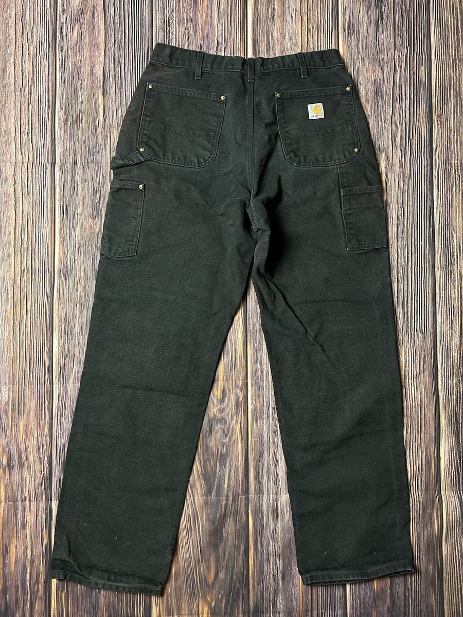 パンツ 80s carhartt double knee pants w36 VTG 80s Carhartt Double Knee Brown Canvas WIP Workwear Pants