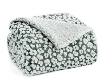 ugg sherpa blanket in dark green