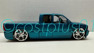 JADA DUB CITY 2002 CHEVY SILVERADO 1:24 GREEN BLUE | eBay