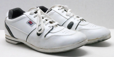 VTG Endicott Johnson White Blue Bowling Sneakers Shoes Size 7 1/2 Pre-owned