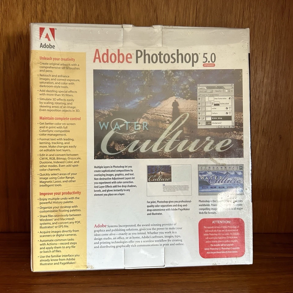 Vintage 1998 Adobe Photoshop 5.0 UPGRADE Apple Mac Macintosh CD-ROM Software - Image 3 of 4