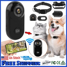 Wi-Fi Cat Dog Pet Collar HD 1080P Monitor Camera Video Recorder Mini Body Camera