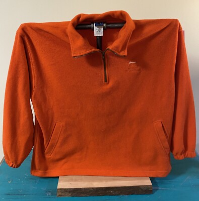 Vintage Paramount Canada s Wonderland Pullover 1/4 zip Orange Jacket Size XL