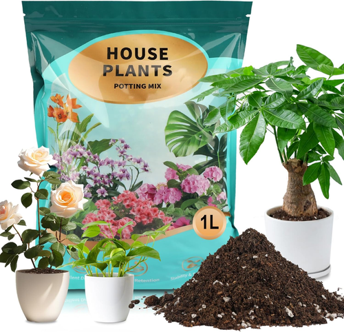 Potting Soil Mix 1qt for Indoor Plants, Organic Houseplant Soil Well Draining Di