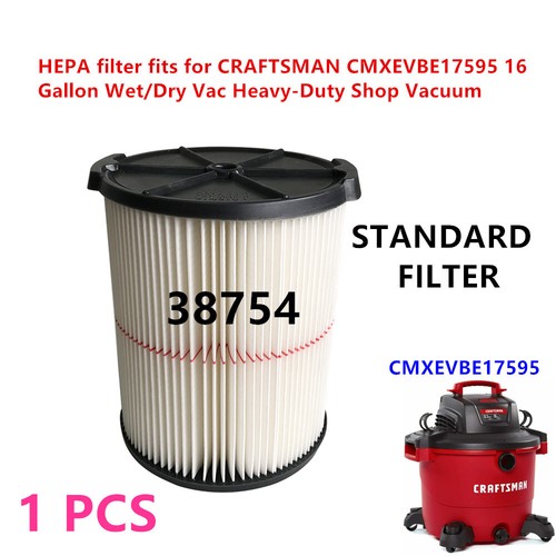 1pcs 38754 HEPA filter fits for CRAFTSMAN CMXEVBE17595 16 Gallon Wet