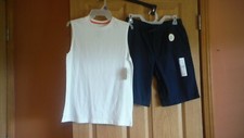 Boy's XL 14-16 Wonder Nation, Tough Core Shorts  White Tank Top, NWT
