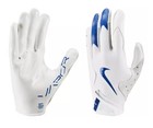 NIKE VAPOR JET 8.0 FOOTBALL GLOVES #1010835 163 XL WHITE BLUE NWT X-LARGE XL