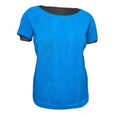 Hermes NWT Cotton  Silk Womens Pullover Sweater EU Size 40 BLEU ETRUSQUE