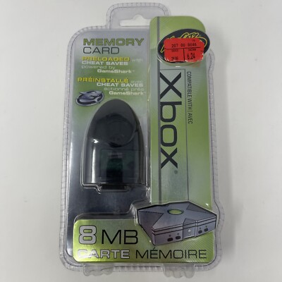 XBOX Memory Card MB Brand New Mad Catz SMOKE Clear TRANSLUCENT GameShark! 