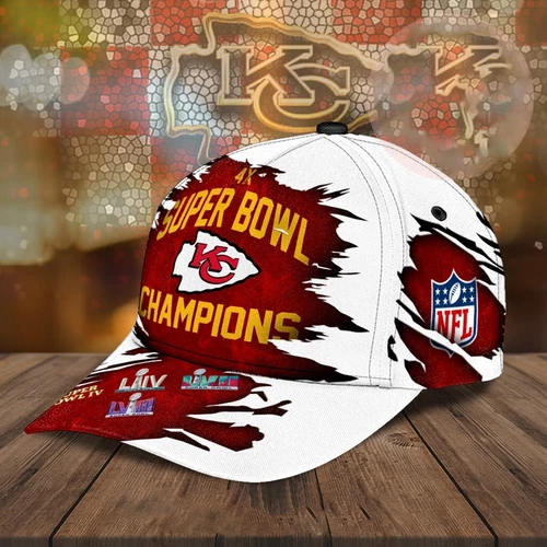 4x Super Bowl IV Champions 3D Cap