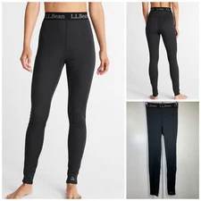 L.L. Bean Women’s Lightweight Base Layer Bottom Black Pants Size XS