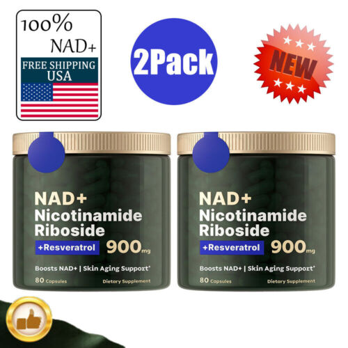 2X NAD+ Supplement for Anti-Aging Energy Focus&Nicotinamide Riboside Resveratrol