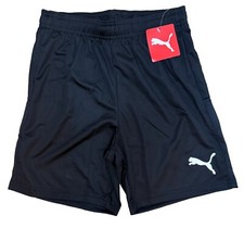 Puma Youth Size XL NWT Soccer Futbol Team Goal Sports Shorts Black/White Logo