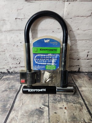 Kryptonite Ultra Tough U-lock 2 Keys Carry Bracket Hardened Steel Shackle 4''x9''