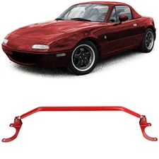 Aluminium Domstrebe Rot vorne 3tlg verstellbar für Mazda MX5 NA NB 89-00