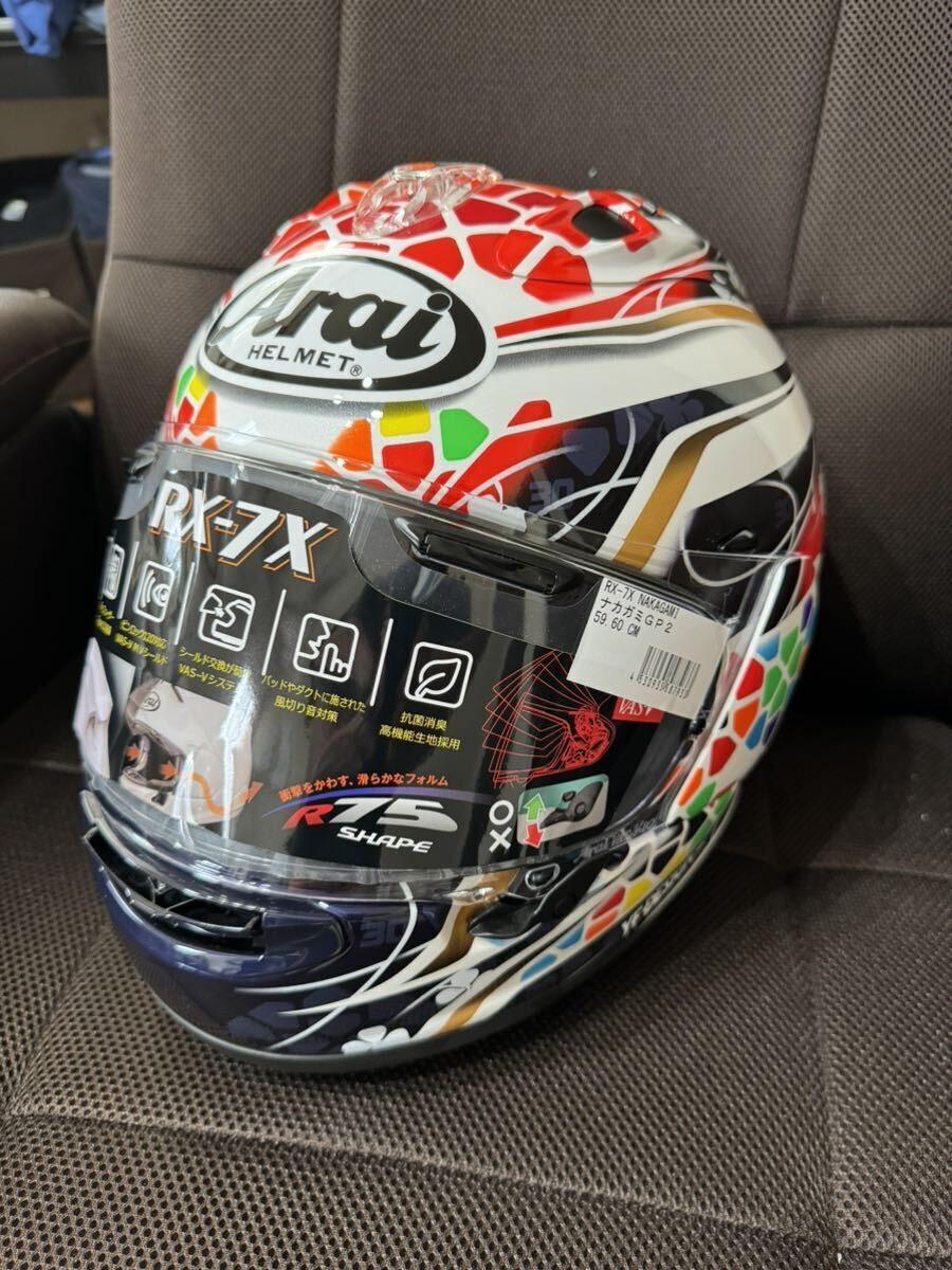 Arai RX-7X NAKAGAMI GP2 Corsair-X RX-7V SNELL Full face Arai RX-7X NAKAGAMI GP2 Corsair-X RX-7V SNELL Full face