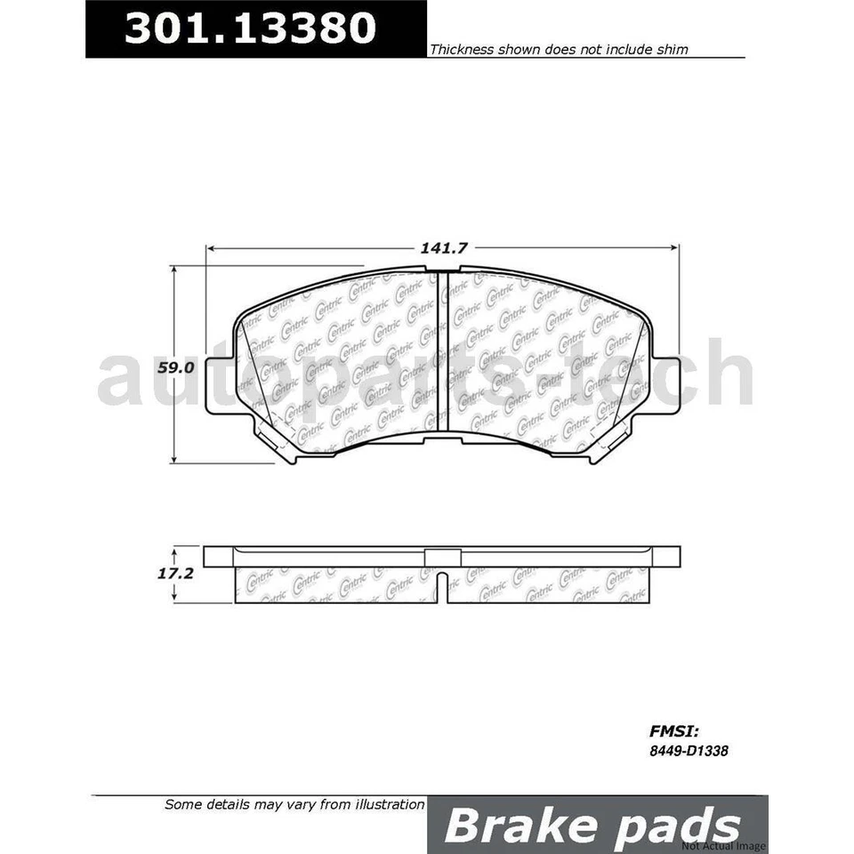 Juego de 3 pastillas de freno de disco delanteras Centric Parts rotor de freno de disco para Suzuki 2010~2013 Foto 4 de 4