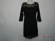 Womens Dress size 8 Express black lace trimmed sheath NWT