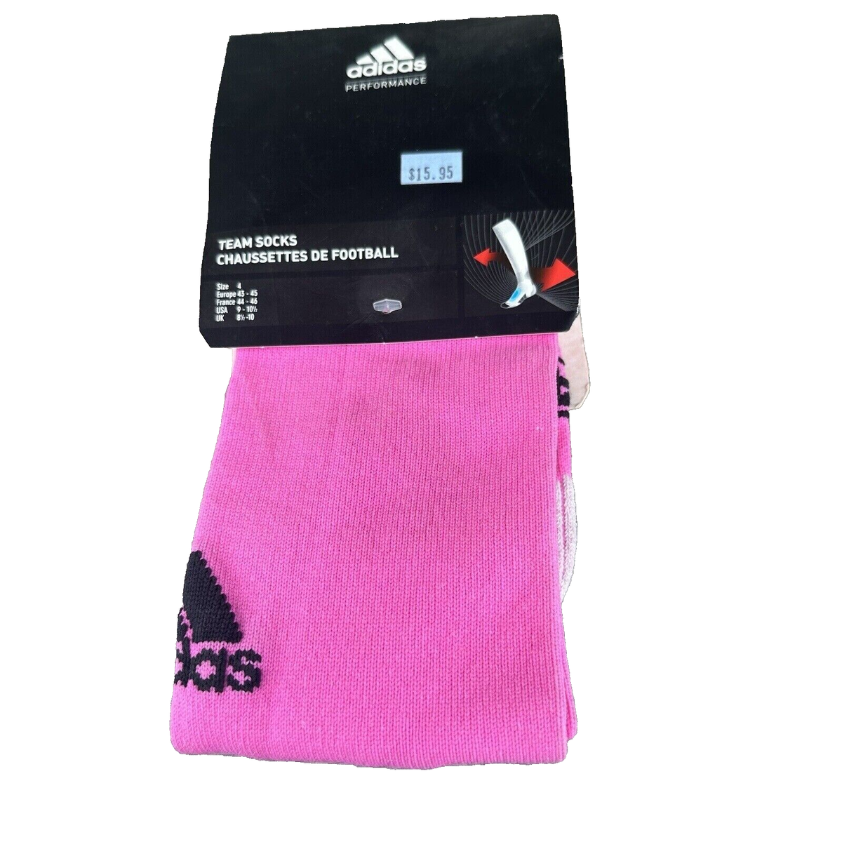 Adidas Adult Unisex MTFB Team W65904 Pink Gray Soccer Socks NWT