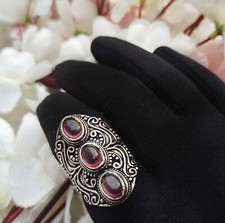 Purple Amethyst Gemstone 925 Sterling Silver Oval Shape Handmade Ring,Gift Her