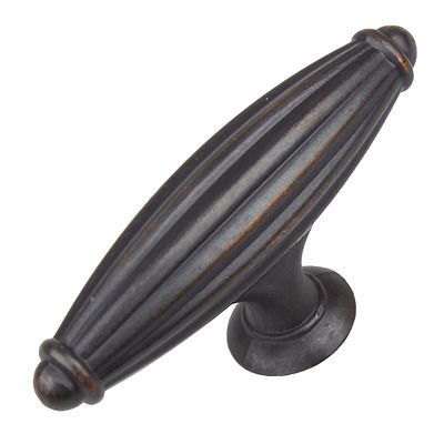 GlideRite 2-1/2'' Fluted Cabinet Hardware Knob Oil Rubbed Bronze - 4047-ORB-1