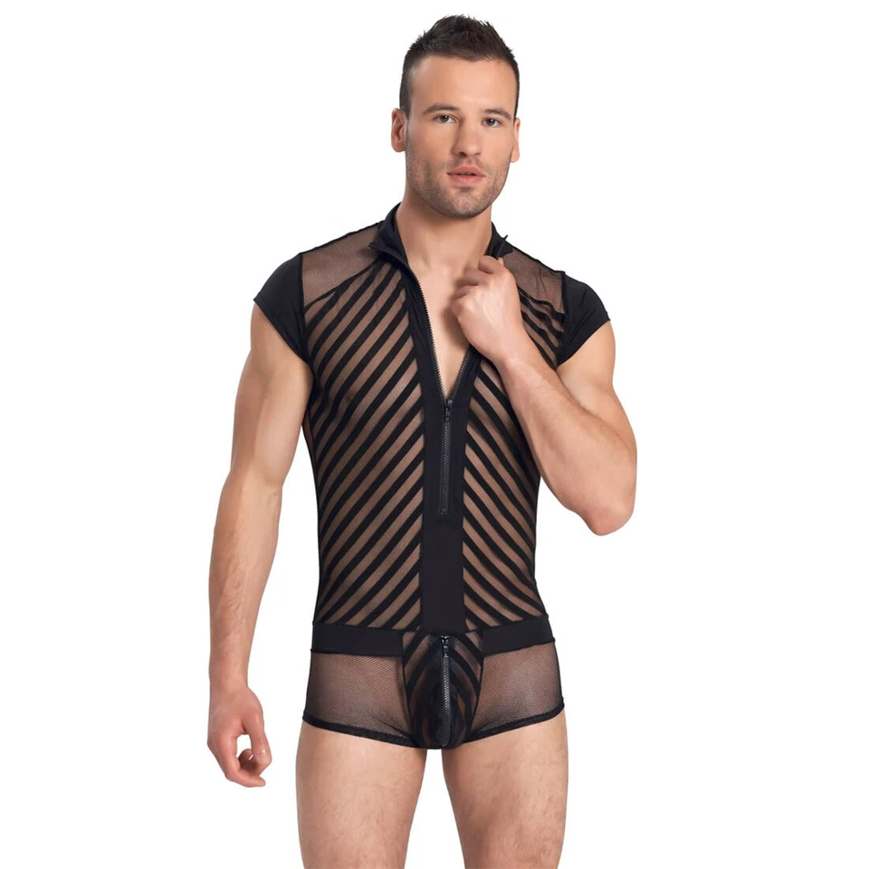 Herren Body Einteiler Netz Unterwäsche durchsichtig sexy Dessous "Freestyle"C23 - Bild 4 von 4