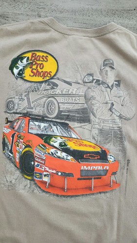 VTG Y2K Chase Authentics Nascar Bass Pro Shops T-shirt Sz XL Tracker Boats Race - Picture 7 of 10
