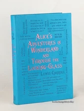 ALICE'S ADVENTURES IN WONDERLAND & LOOKING-GLASS Lewis Carroll Faux Leather NEW