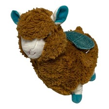 Kellytoy 12" Alpaca Llama Brown Teal White Plush Stuffed Animal Toy Cute