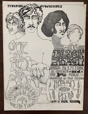 Sunset Auditorium Black Arm Band 1968 Bill Graham Era Original Concert Poster