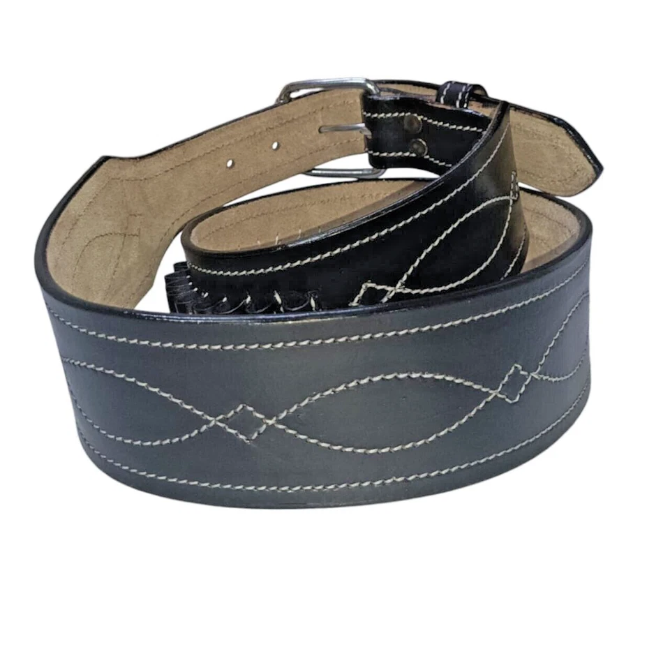 Leather Western Loops Gun Belt Holder for Colt Magnum Pistol Handmade - Image 2 of 4