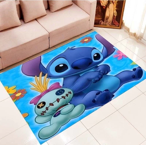 Lilo Stitch Cartoon Bodenteppich Teppich Schlafzimmer Fußmatte Wohnzimmer Antirutschmatte - Bild 18 von 39