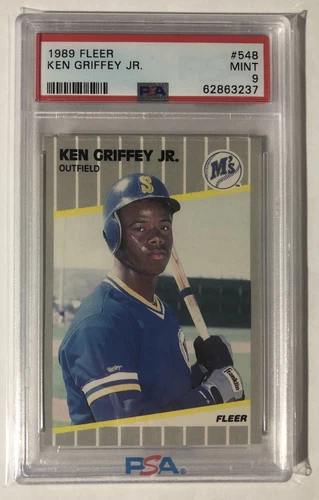 1989 Fleer Ken Griffey Jr. #548, Rookie RC, PSA 9