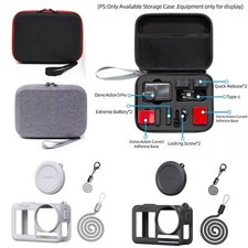 Carry Case Silicone Protective Cover Lens Cap Lanyard For DJI Omso Action 5 Pro