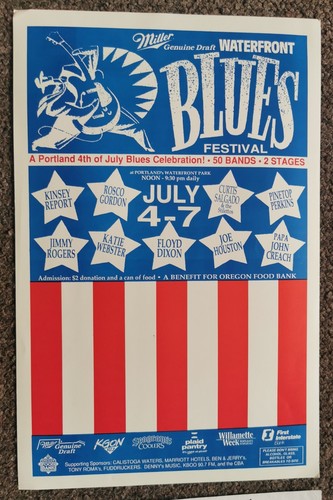 Blues Festival Posters, 1990s American x 10, all 17"x11", excellent condition - Picture 2 of 10