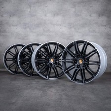 Genuine Porsche Cayenne Wheels 21 Inch 958 E2 7P5601025L Gloss Black Silver