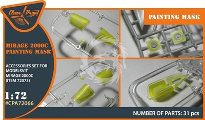 Mirage 2000C painting mask for Modelsvit kit (72073) Clear Prop! CPA72066 1/72