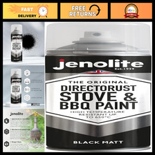 High Temp BBQ & Stove Spray Paint 400ml | Black | Up to 650°C | Chimineas, Wood