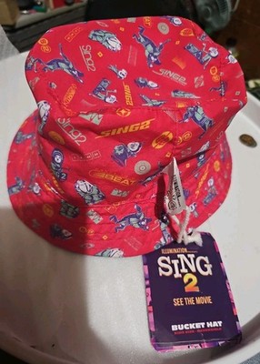 SING 2 Childrens Sun Hat, one size reversible bucket hat, Kids Movie Promotional