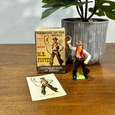 Vintage Marx Warriors of The World Cowboy W.B. Foster Hand Painted with Box