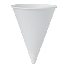 Bare Disposable Paper Cone Cup White Paper 4 oz. 200 Ct 4R-2050