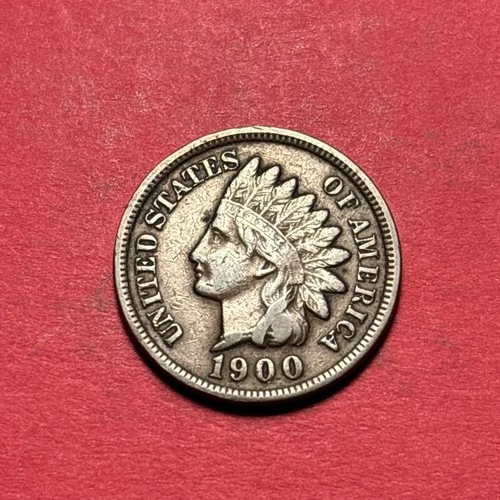 (1) Beautiful Antique 1900 Indian Head Cent/Penny CHOICE VF-VERY FINE