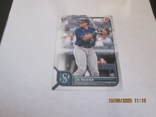 CAL RALEIGH MARINERS 2022 BOWMAM ROOKIE PAPER BASE CARD #49 FREE SHIP. rookie card picture