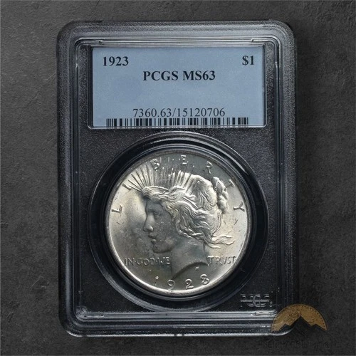 1923 Silver Peace Dollar $1 - PCGS MS63 - Philadelphia