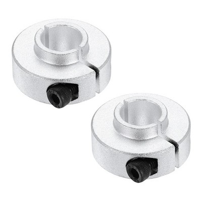 2 Pack 1/2'' Bore Shaft Collar, 9/16'' Thick 1-3/16'' OD Long Boss Single Split