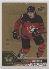 2022 Team Canada Juniors Gold Dots Foilboard 1/25 Donovan Sebrango #10 12e5